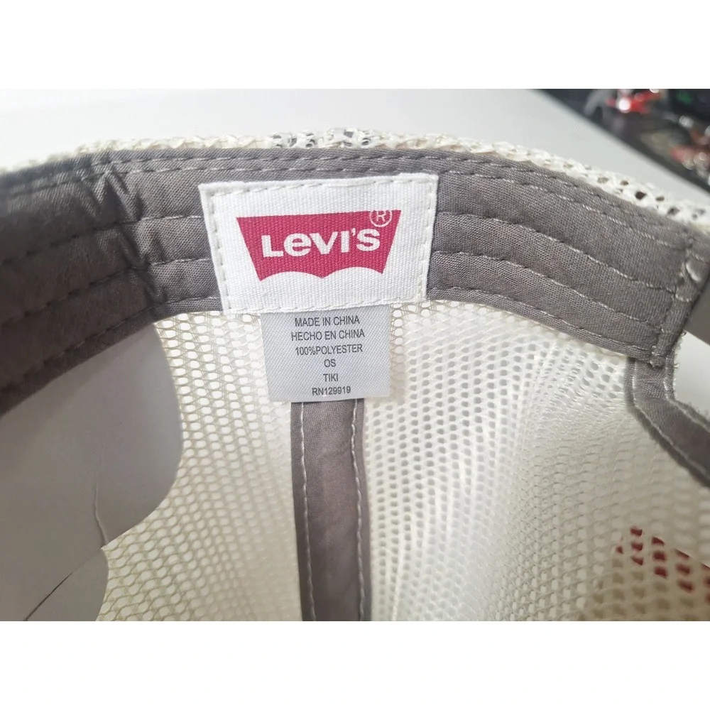Levi's Flying High California Sky Eagle Trucker Hat Snapback NWT Brown Mesh